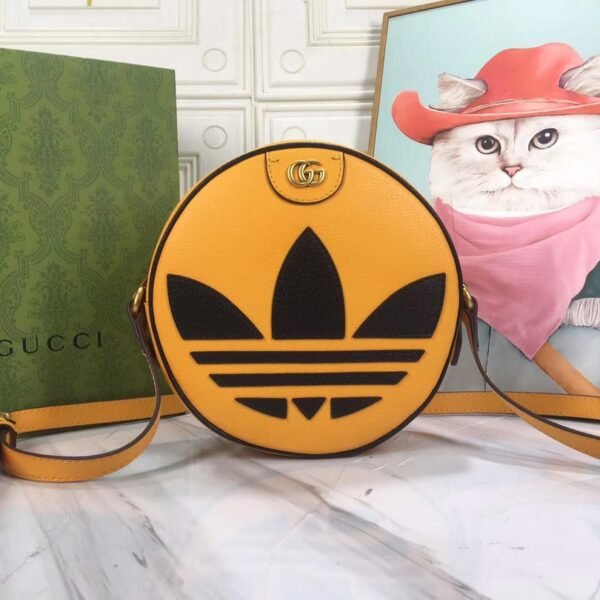 GG x AD Round Bag Yellow/Black Leather - Bag
