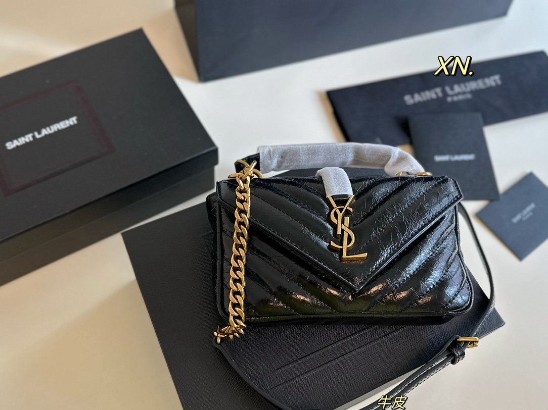 YSL College Mini Black Leather - Bag - Image 2