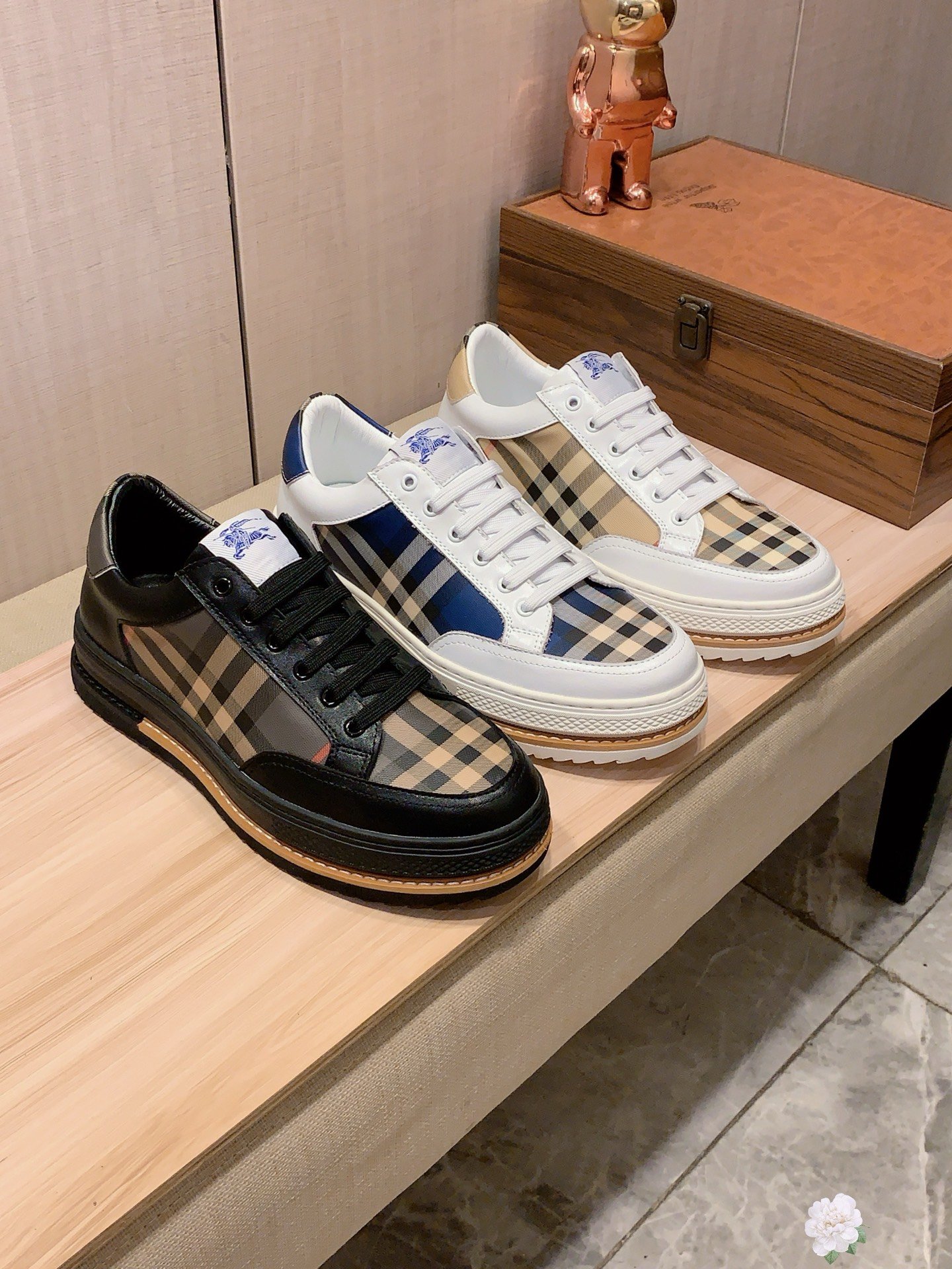 BBR Vintage Check Sneakers Black/Beige - Sneakers