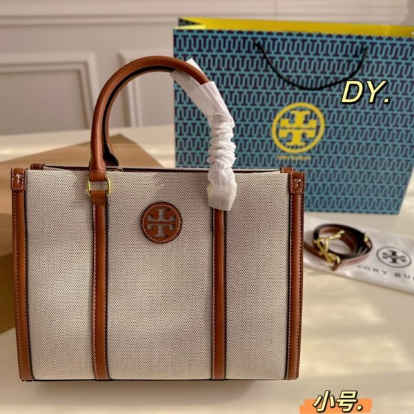TB Canvas Shopping Tote