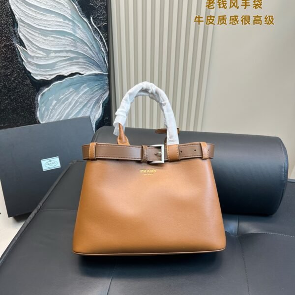 PR Buckle Tote Brown Leather - Bag