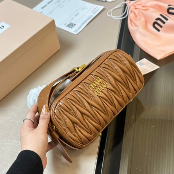 MIU Wander Matelassé Brown Leather - Bag