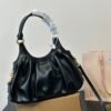 MIU Wander Matelassé Hobo Black Leather - Bag · Ref. AC26121