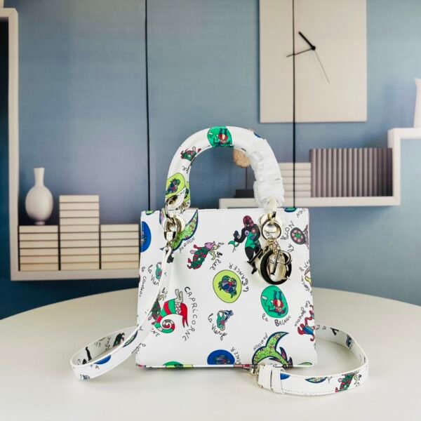 CD Book Tote Mini White Multicolor - Bag