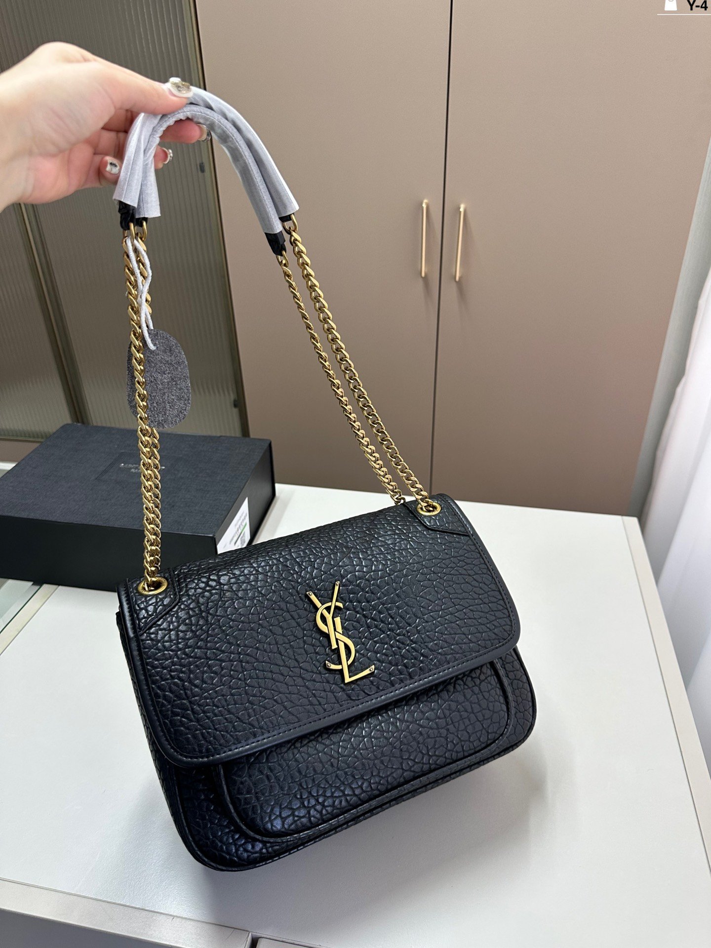 YSL Niki Medium Black Leather - Bag