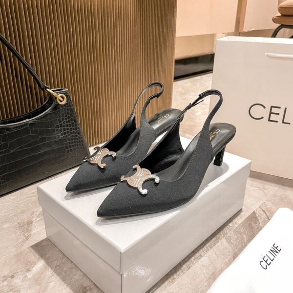 CEL Triomphe Slingback Pumps Black - Heels
