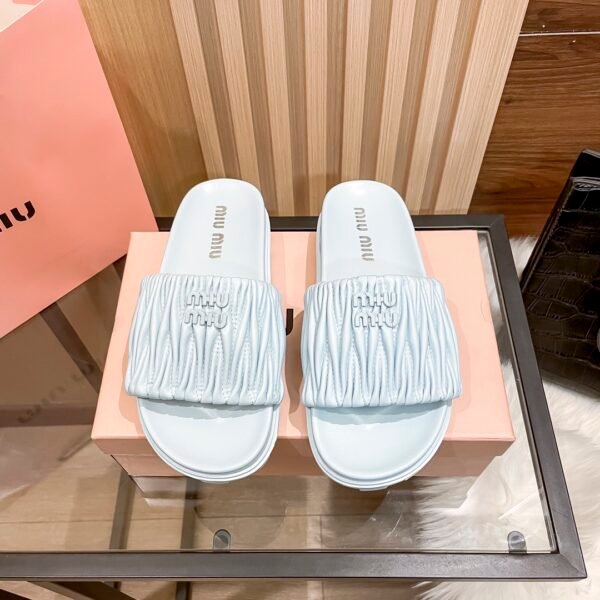 MIU Matelassé Nappa Slides - Slides