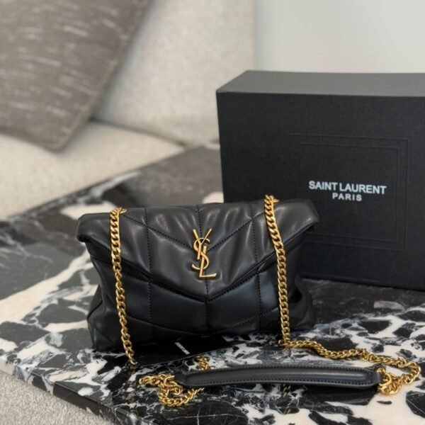YSL Loulou Puffer Small Black Leather - Bag