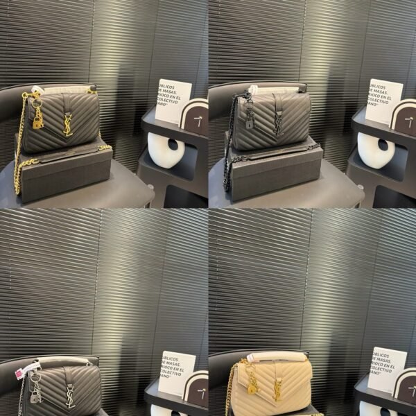 YSL College Medium Black Leather - Bag