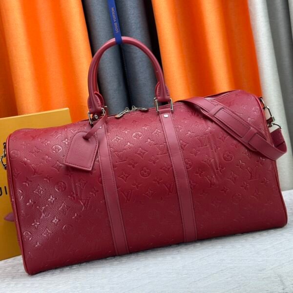 LV Keepall Bandoulière Monogram Empreinte Red - Bag
