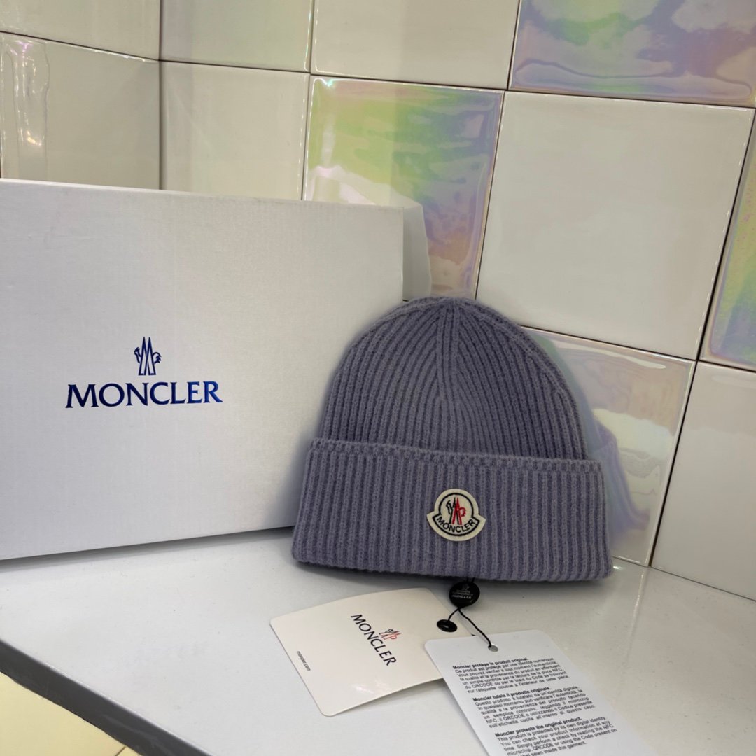 MCL Ribbed Beanie Black/White/Cream Wool - Hat - Image 7