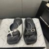 AMQ Metal Buckle Thong Sandals - Sandals
