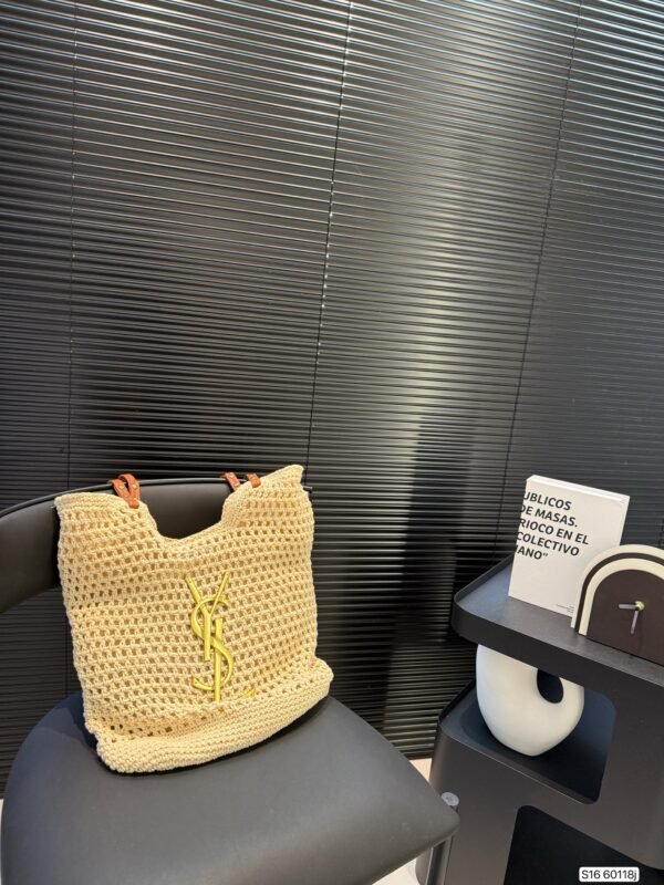 YSL Panier Medium Raffia – Borsa