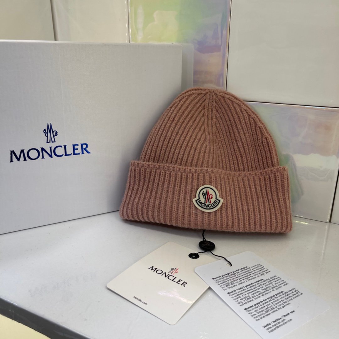 MCL Ribbed Beanie Black/White/Cream Wool - Hat - Image 6