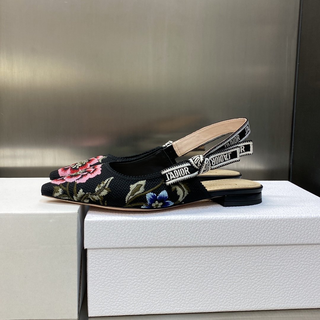 CD J'ACD Slingback Floral Embroidery - Shoes - Image 5
