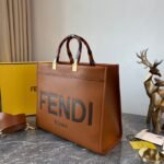FD Sunshine Shopper Small Brown Leather – Borsa
