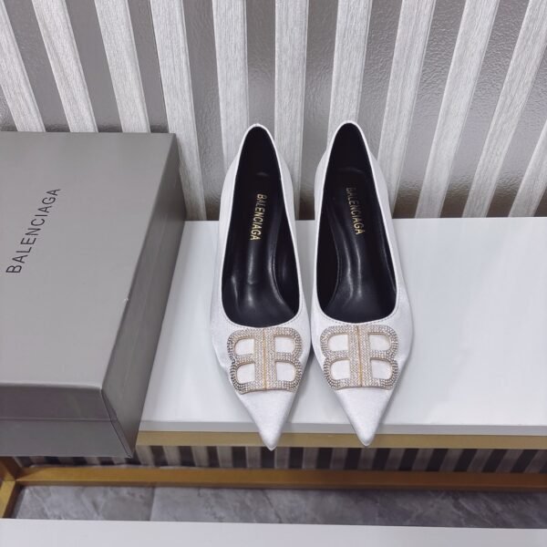 BAL BB Pump White Satin - Heels
