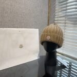 MCL Ribbed Beanie Beige Wool – Hat