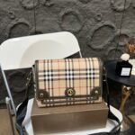 BBR Vintage Check and Leather Note – Bag – Green