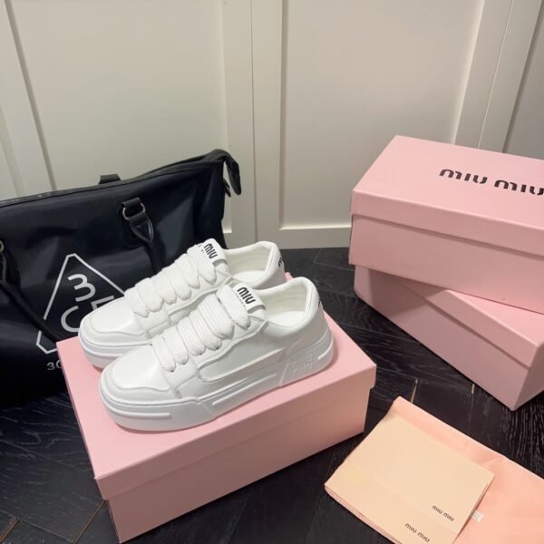 MIU Wander Sneakers White Leather - Sneakers