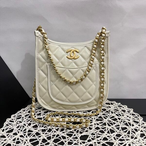 CC Gabrielle Hobo Small White Leather - Bag