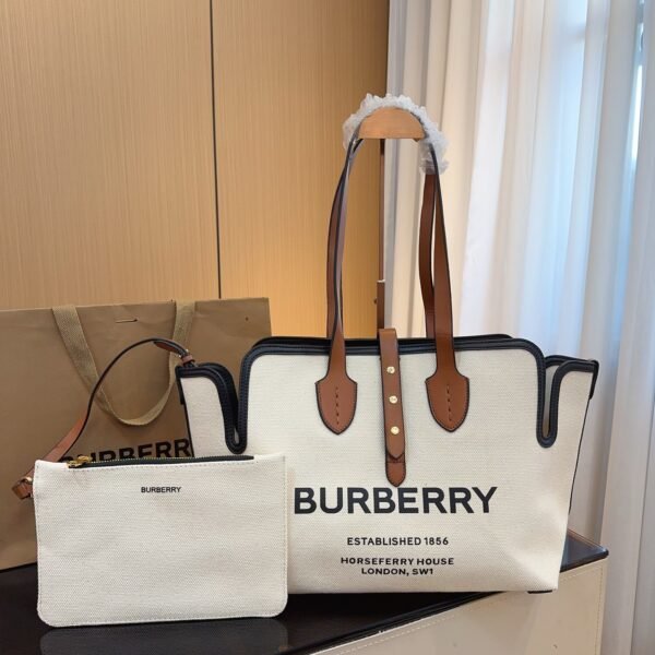 BBR Medium Title Vintage Check Reversible Tote Canvas - Bag