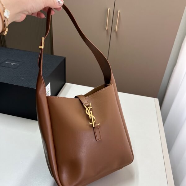 YSL Le 5 à 7 Hobo Brown Leather - Bag