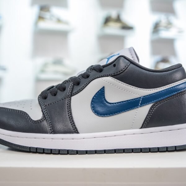 NK Air Jordan 1 Low Black/Grey/Blue - Sneakers