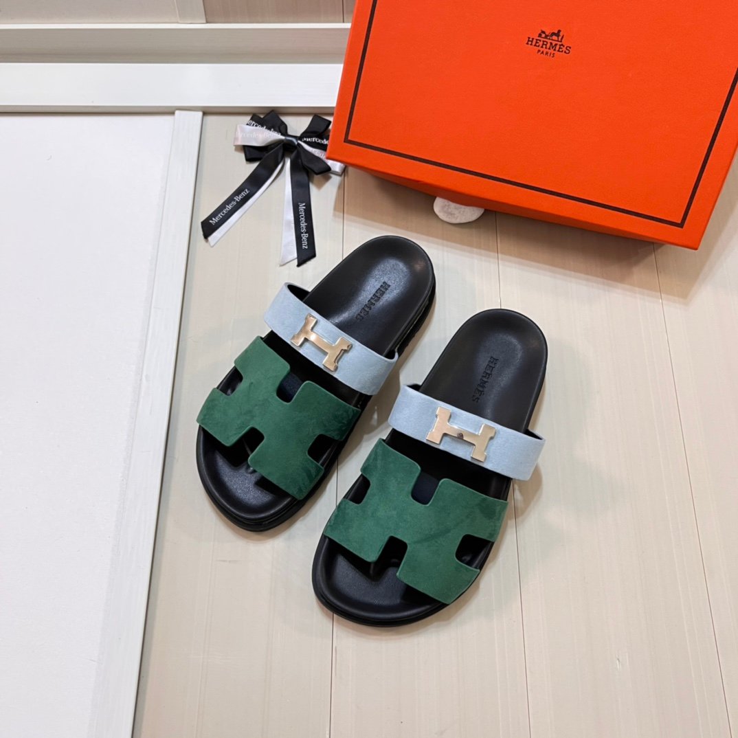 HM Izmir Green/Blue Suede - Sandals - Image 2