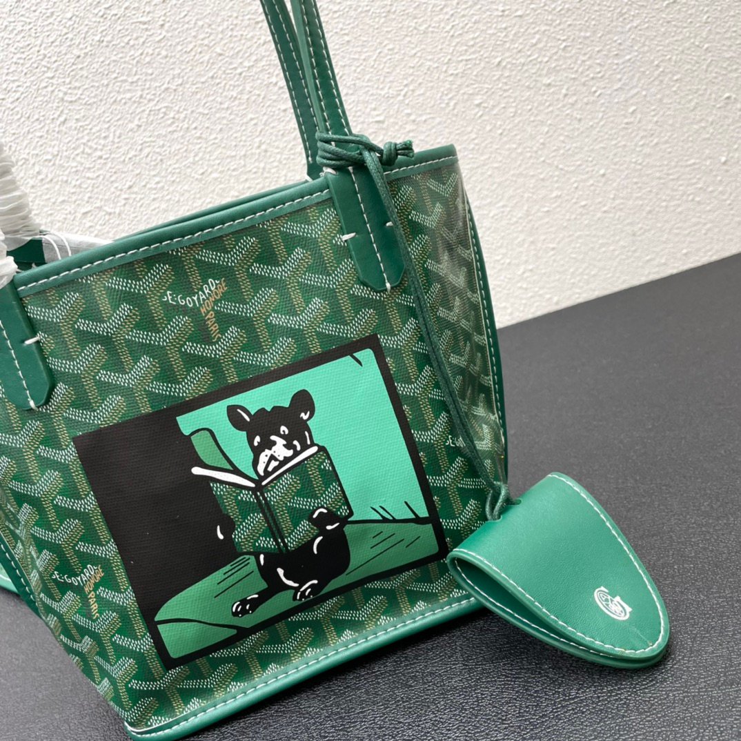 GYD Anjou 20cm Green Monogram - Bag - Image 4