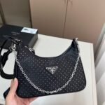 PR Re-Edition 2005 Black Studded Nylon – Borsa