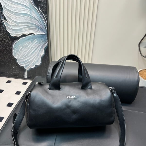 PR Cylinder Bag Black Leather - Bag