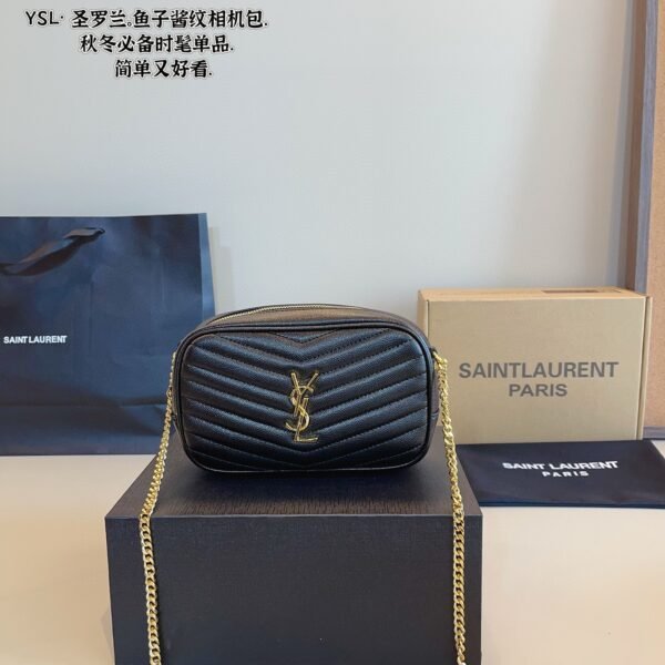 YSL Lou Camera Bag Black Leather - Bag