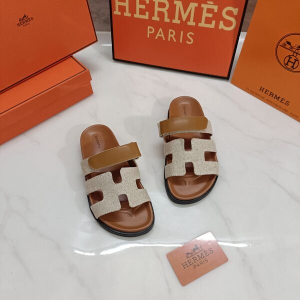 HM Oran Sandals Beige Canvas and Leather - Sandals