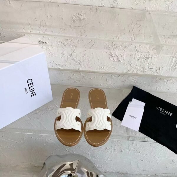 CEL Triomphe Embroidered Slides - Slides