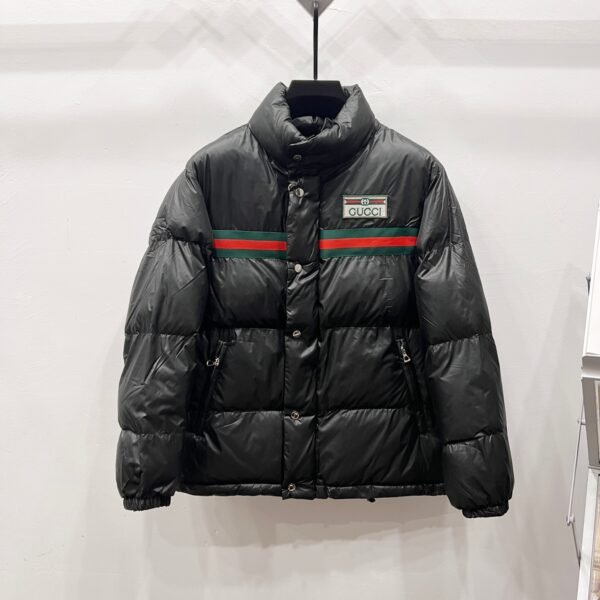 GG Down Jacket with Web Stripe - Jacket