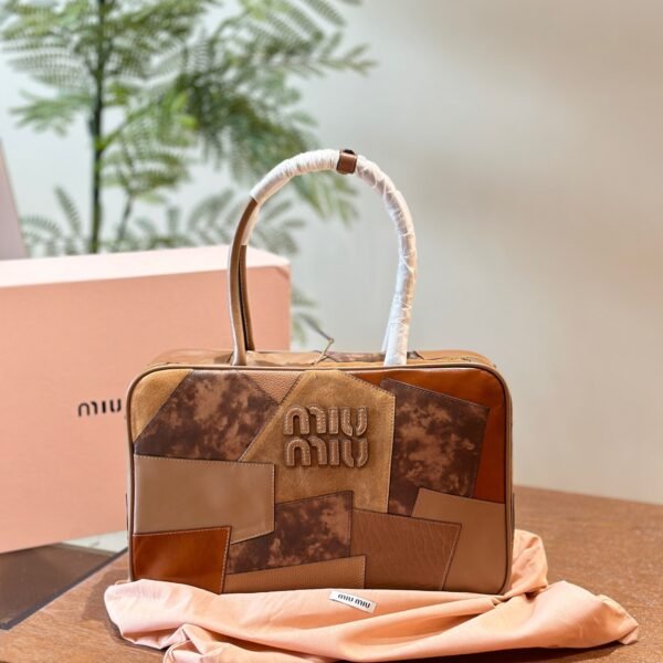 MIU Patchwork Top Handle - Bag
