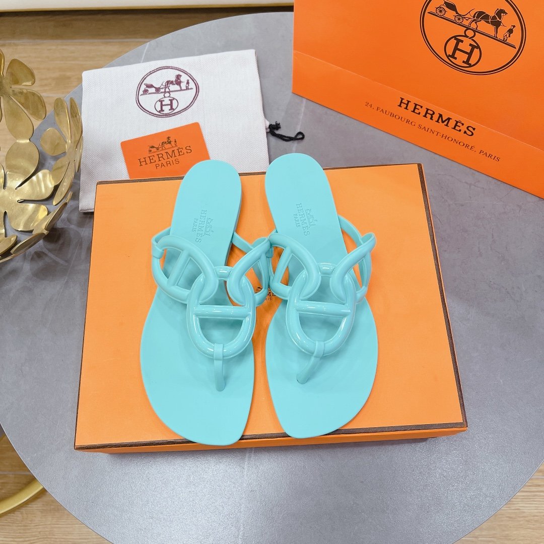 HM Oran Sandals Blue Rubber - Sandals