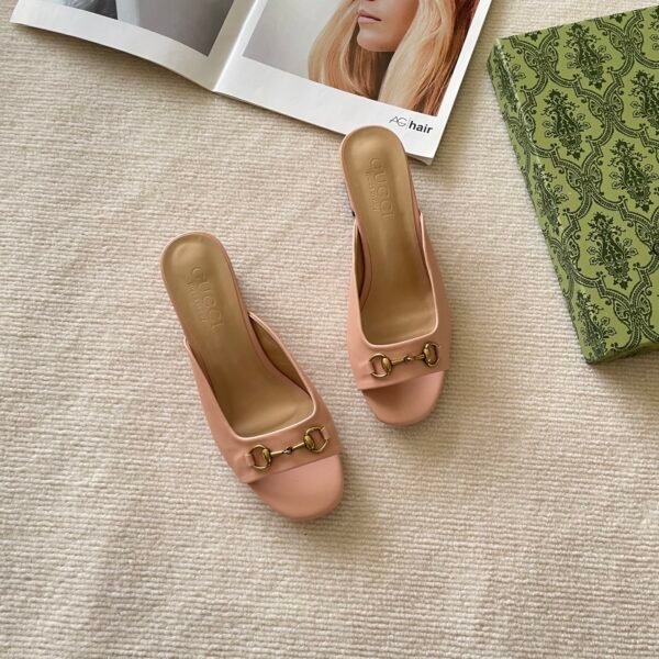 GG Horsebit Mid-Heel Mules - Heels