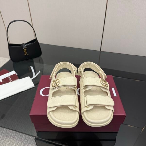 GG GG Embossed Velcro Sandals - Sandals
