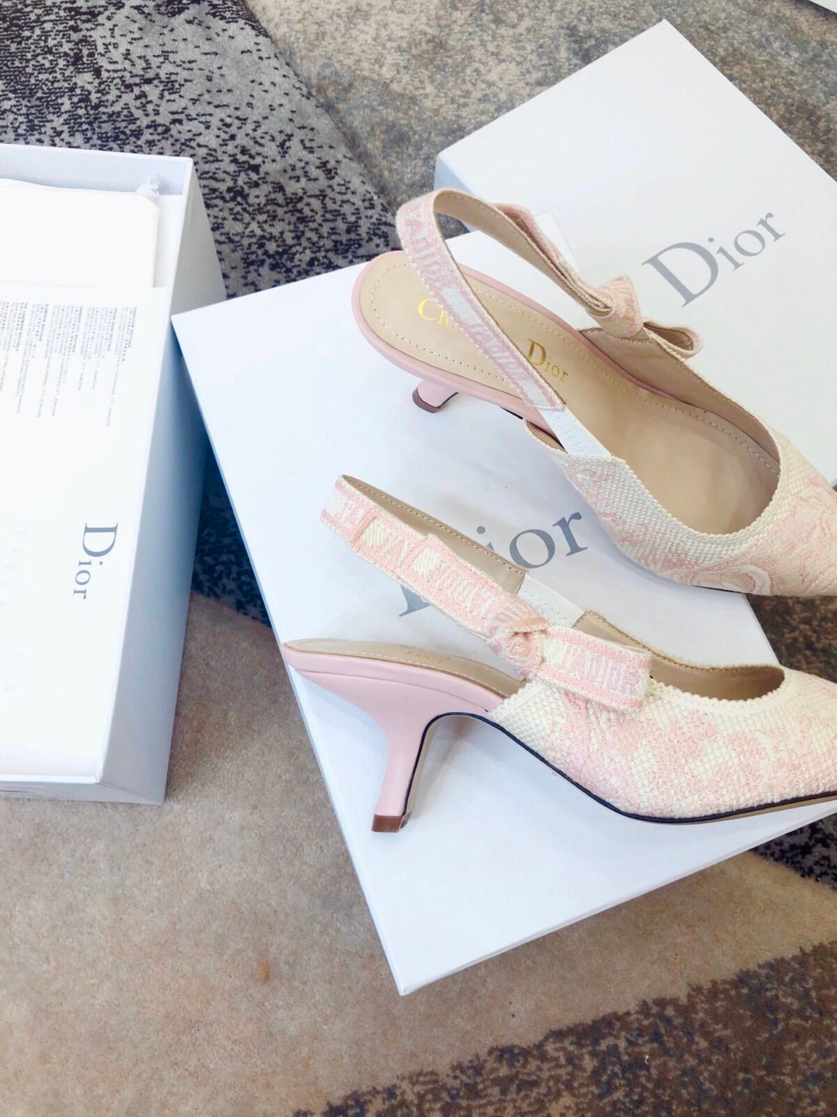 CD J'ACD Slingback Pump Pink Fabric – Scarpe con tacco — 2