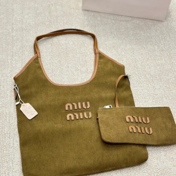 MIU Corduroy Tote Brown Corduroy - Bag