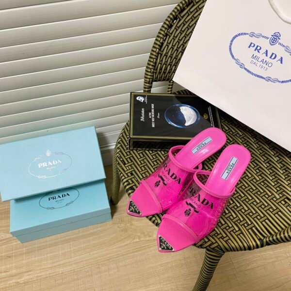 PR Plexi Logo Mules - Heels