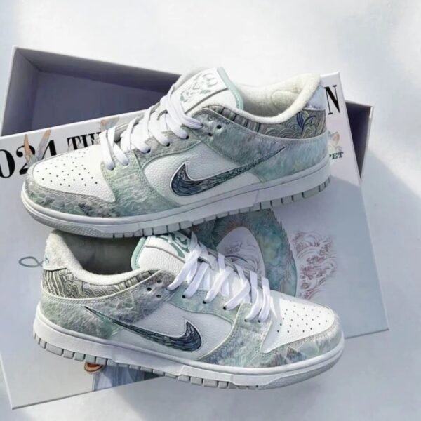 NK Dunk Low Chinese New Year White/Green - Sneakers