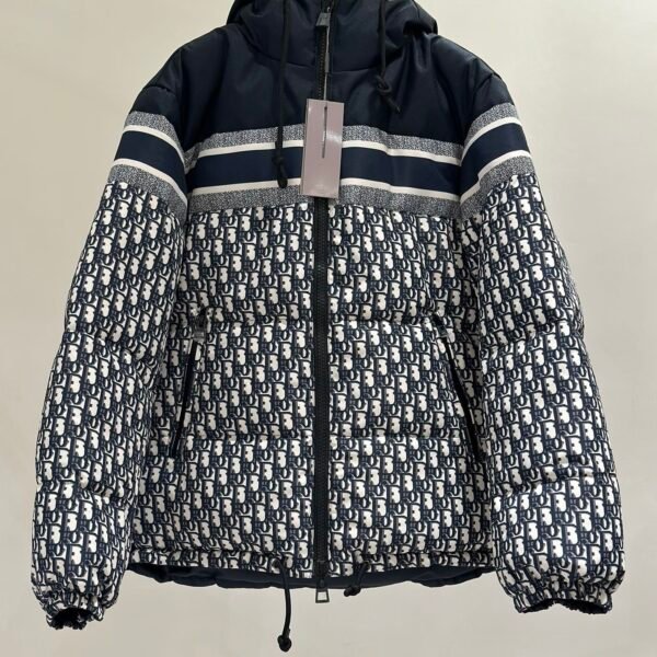 CD CD Oblique Puffer Jacket Navy/Oblique Canvas - Jacket