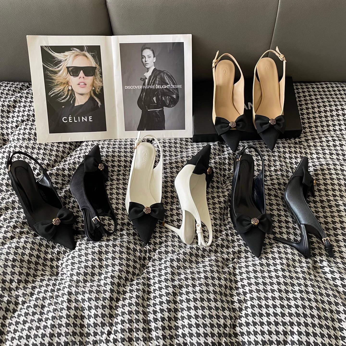 CEL Bow Heels Black/White - Heels - Image 4