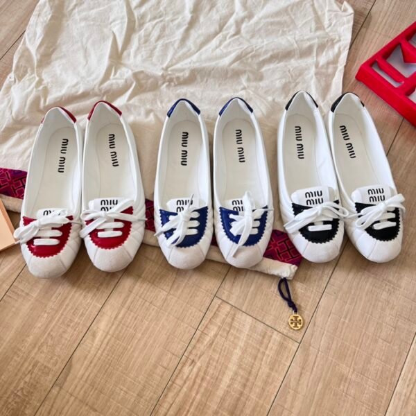 MIU Logo Ballet Flats - Shoes