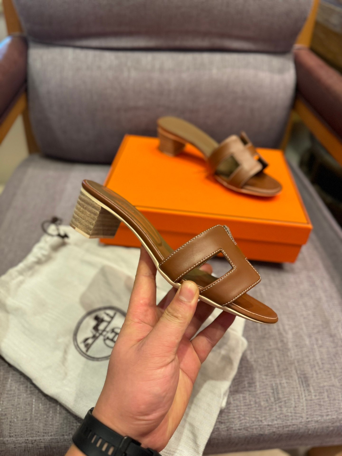 HM Oran Sandals Brown Leather - Sandals - Image 5