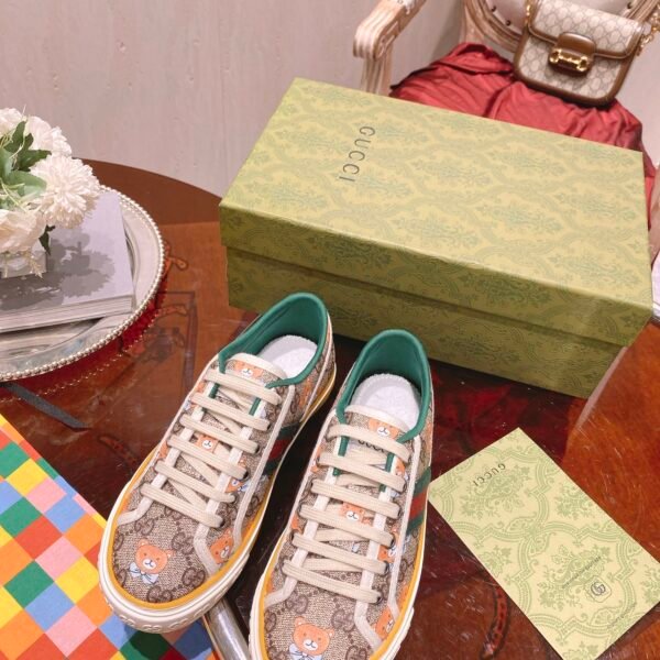 GG 1977 Tennis Bear Beige GG Canvas - Sneakers