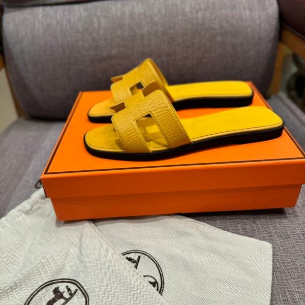 HM Oran Sandals Yellow Leather - Sandals
